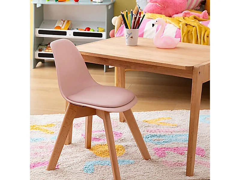Chaise enfant mini Baya rose Atmosphera