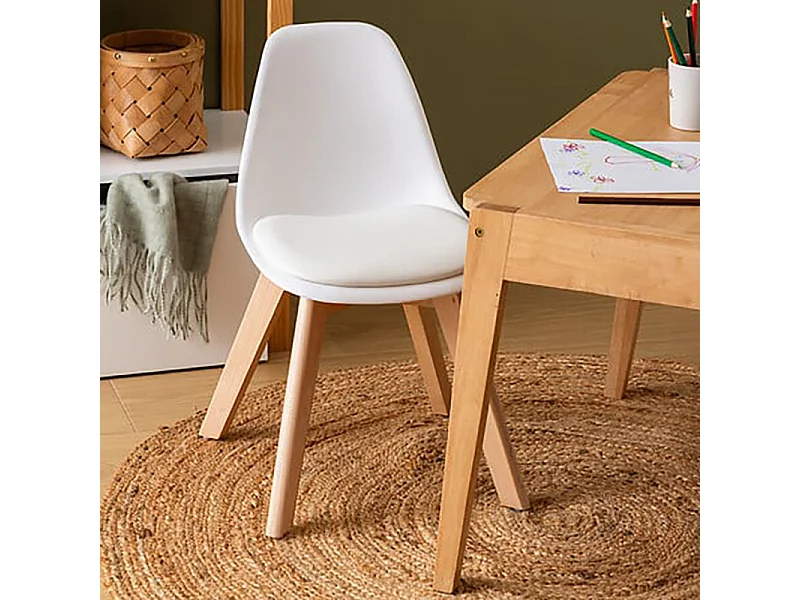 Chaise enfant mini Baya blanc Atmosphera