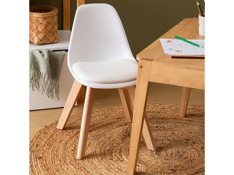 Silla infantil blanco 38.5x55x31 cm