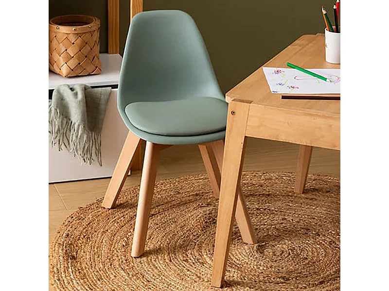 Chaise enfant mini Baya vert Atmosphera