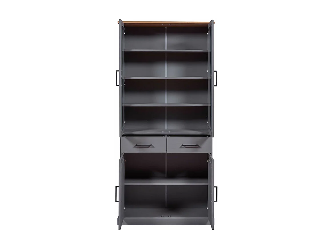 Forenzo citrine 4 portes, 2 tiroirs gris, naturel.