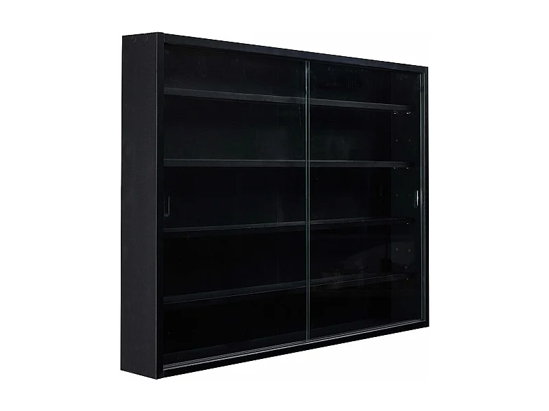 Blacklava citrine vitrine, 2 portes coulissantes noir.