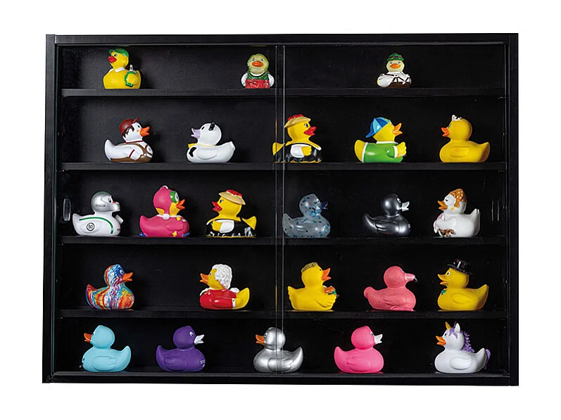 Blacklava citrine vitrine, 2 portes coulissantes noir.