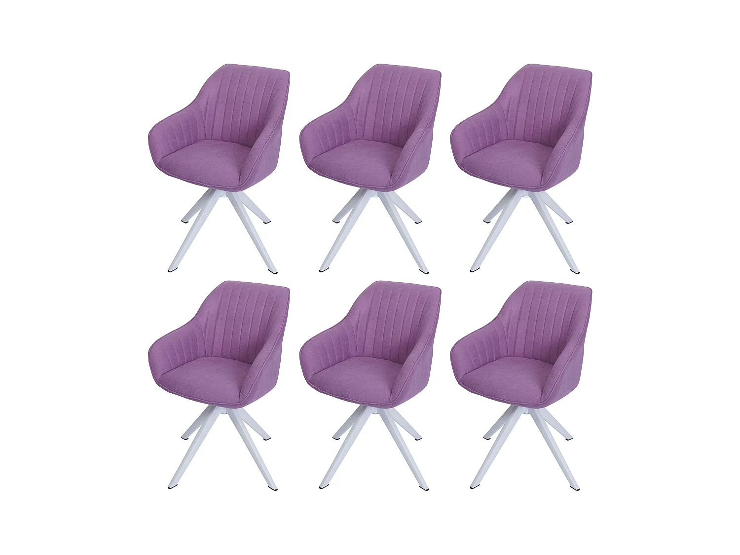 Chaise de salle à manger MCW-K27 (lot de 6),  violet