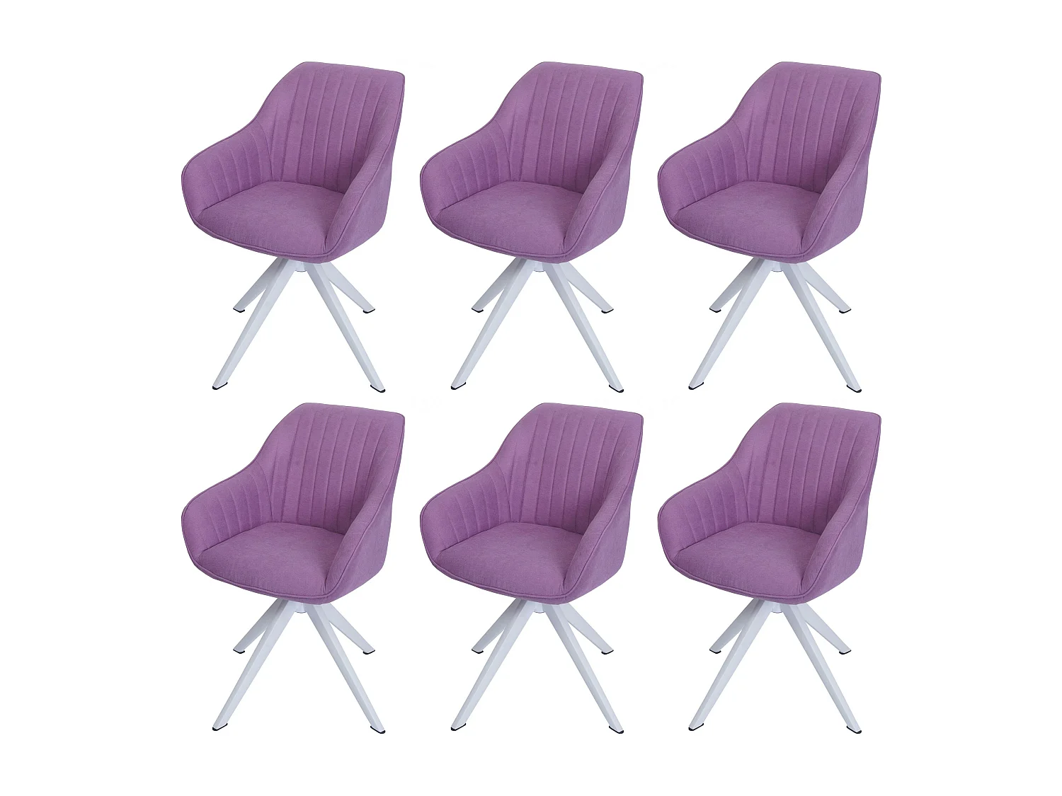 Chaise de salle à manger MCW-K27 (lot de 6),  violet