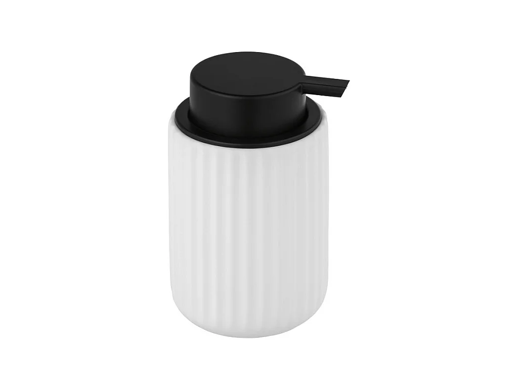 Distributeur de savon liquide en céramique "Belluno" - Blanc - 300 ml