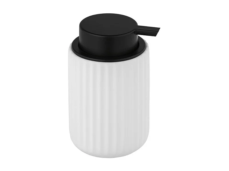 Distributeur de savon liquide en céramique "Belluno" - Blanc - 300 ml