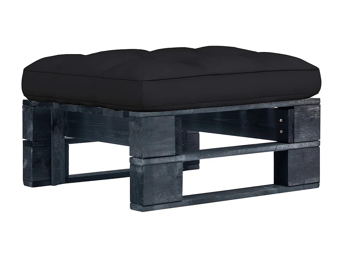 Tuinhocker pallet zwart geïmpregneerd grenenhout