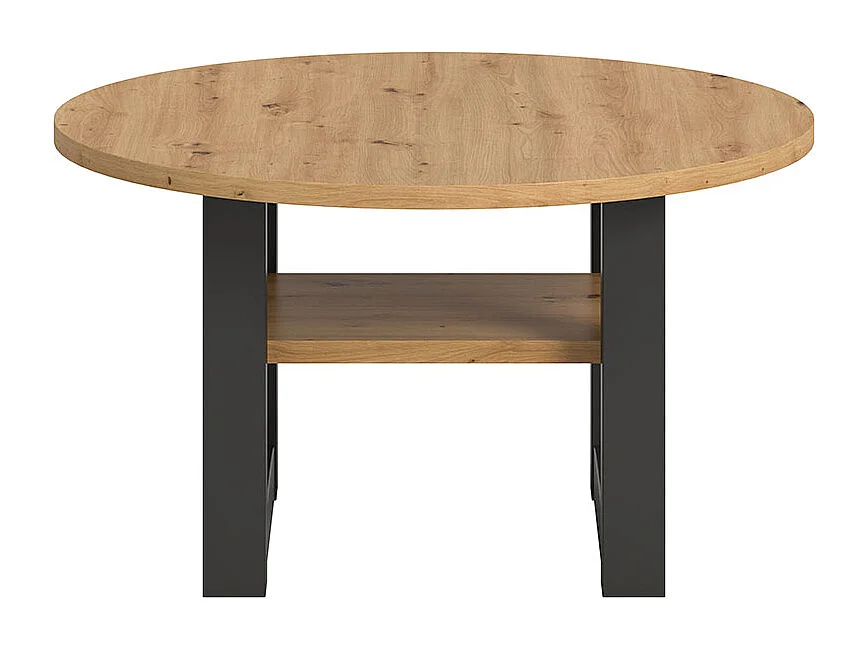 Seattle salontafel Ø75 cm 1 plank eiken decor.