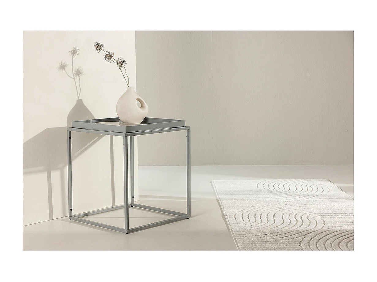 Table d'Appoint en Métal "Porto Alegre" 51cm Gris Foncé