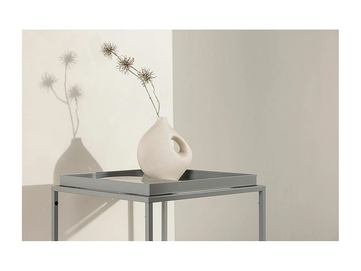 Table d'Appoint en Métal "Porto Alegre" 51cm Gris Foncé