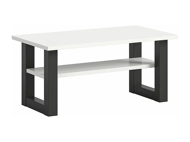 Seattle salontafel 90x50 cm 1 plank wit.