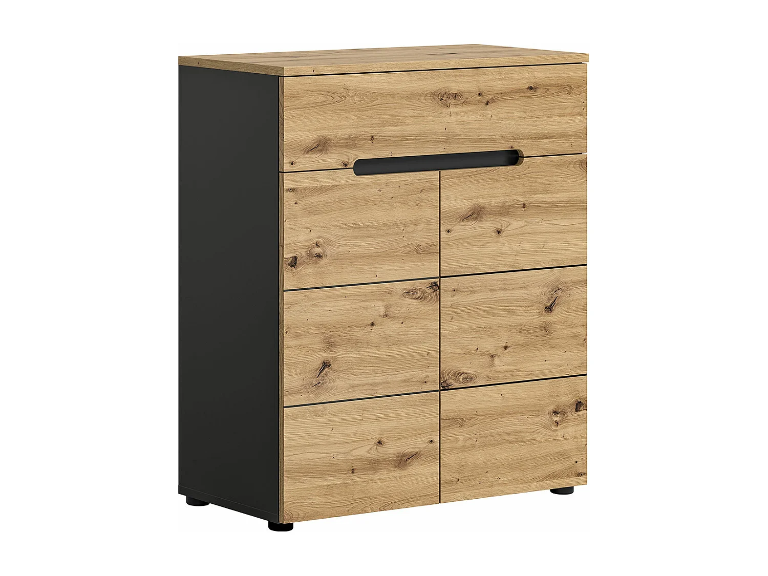 Canu schoenenkast 1 lade 2 deuren eiken decor.