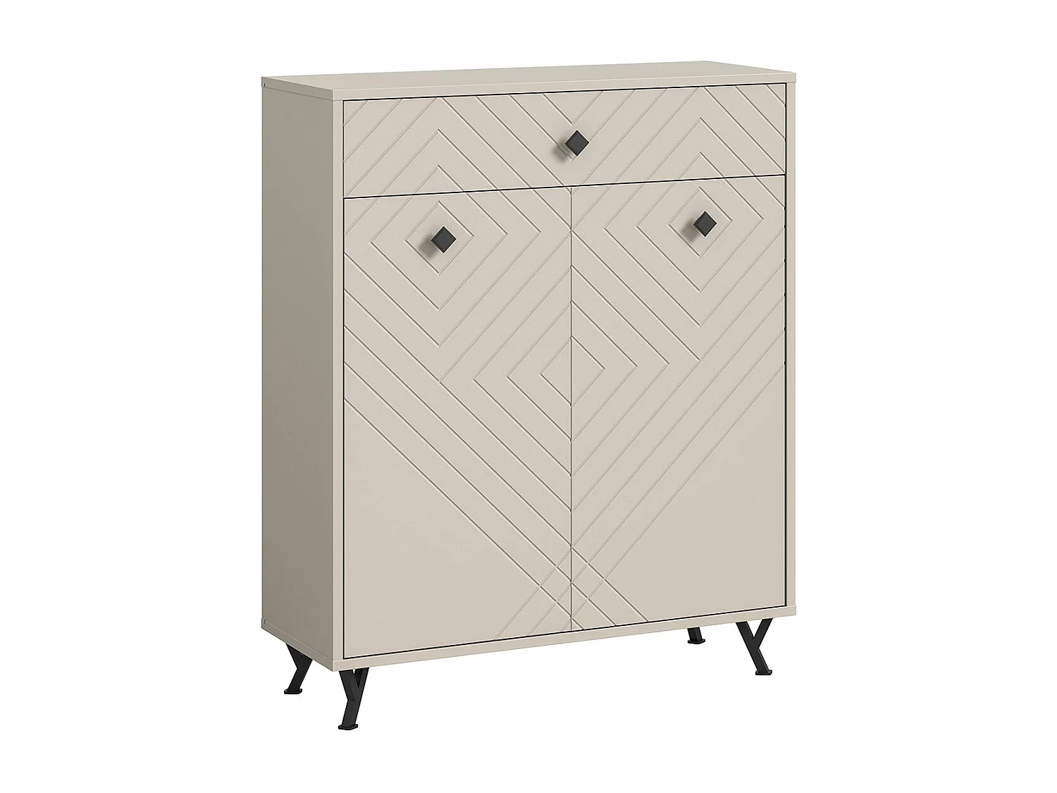 Notes Schuhschrank 2 Türen matt beige.