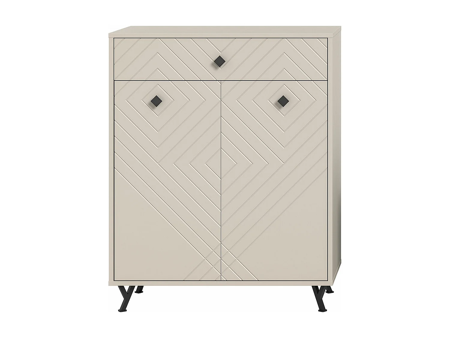 Notes Schuhschrank 2 Türen matt beige.