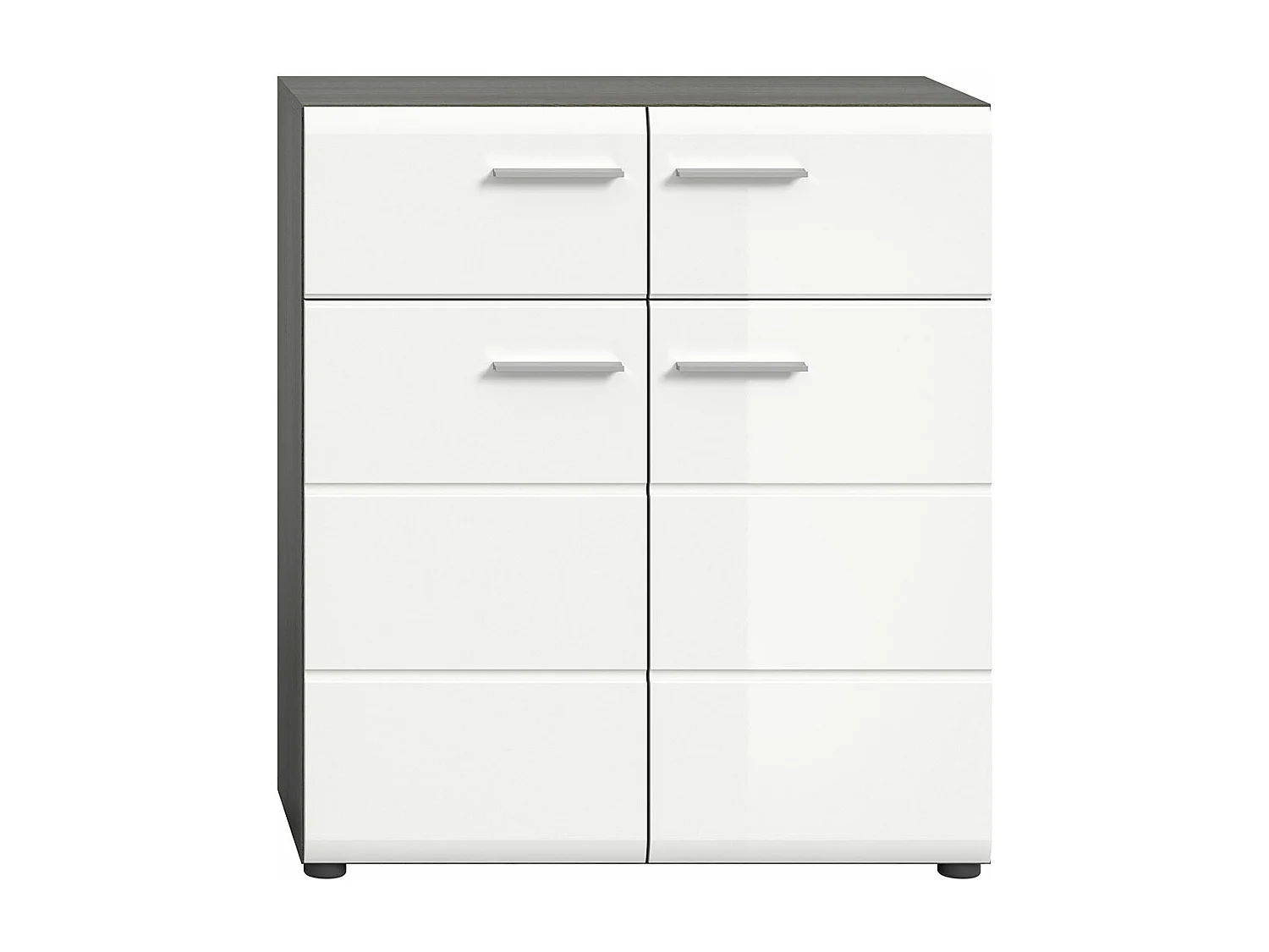 Salsa schoenenkast 2 laden 2 deuren wit hoogglans.