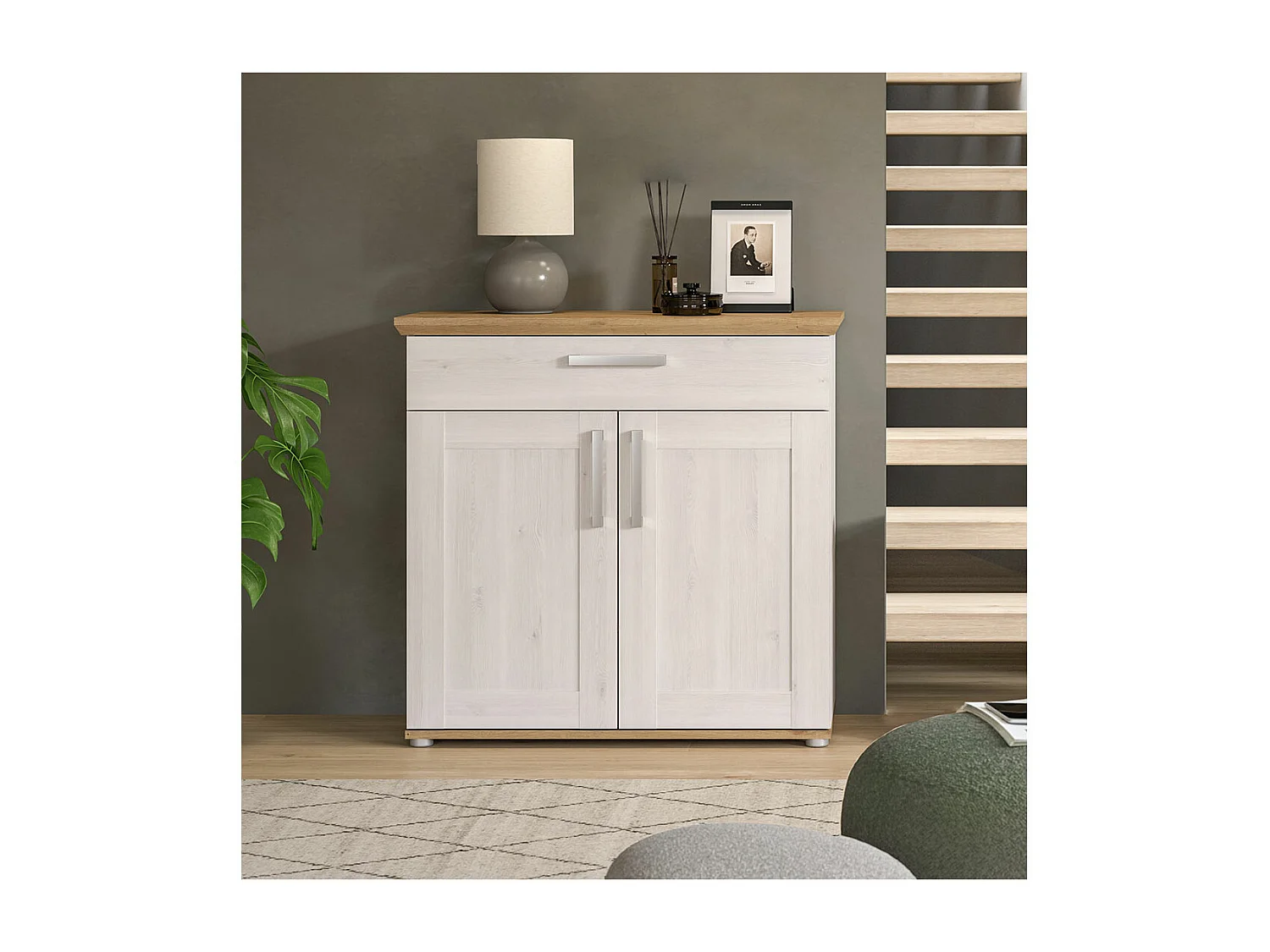 Verona Schuhschrank 1 Schublade 2 Türen Lärche Dekor.