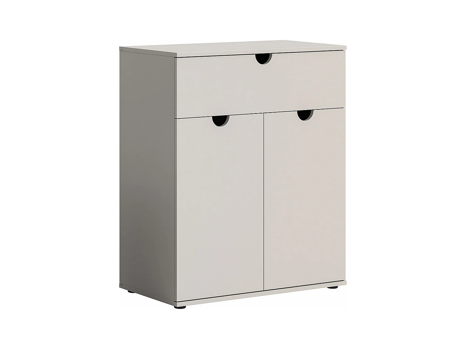 Evora Schuhschrank 1 Schublade 2 Türen hellgrau.