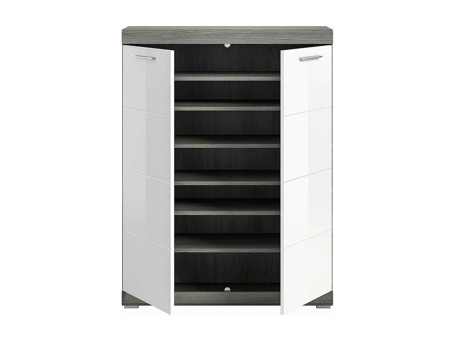 Scout Schuhschrank 2 Türen weiß Hochglanz.