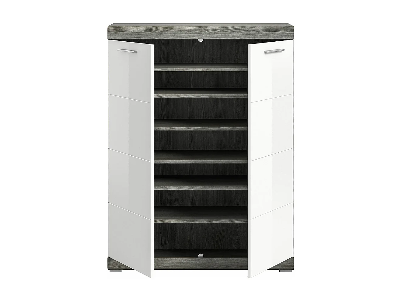 Scout Schuhschrank 2 Türen weiß Hochglanz.