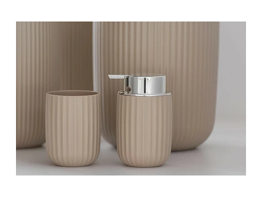 Dispensador de sabão líquido "Agropoli" estruturado bege - 250 ml