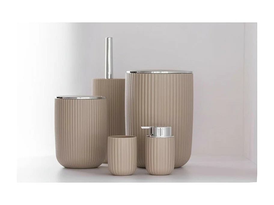 Vloeibare zeepdispenser "Agropoli" gestructureerd beige - 250 ml