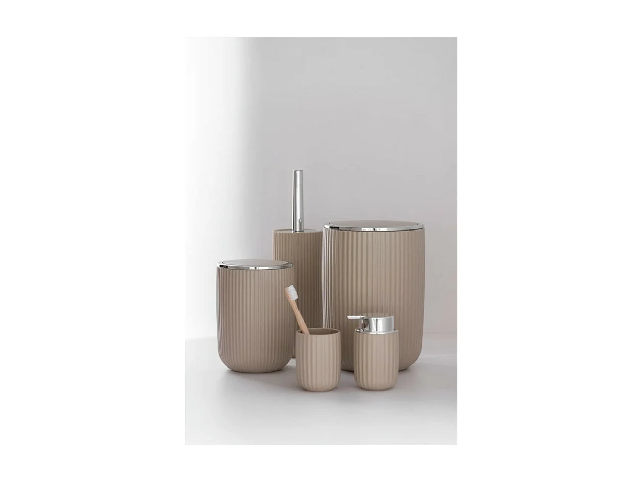 Vloeibare zeepdispenser "Agropoli" gestructureerd beige - 250 ml