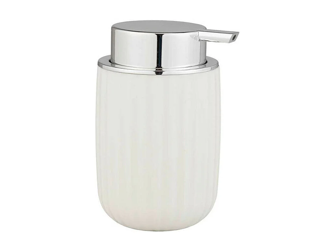 Dispensador de jabón "Agropoli" blanco crema 250 ml - Diseño original y práctico en plástico sin BPA