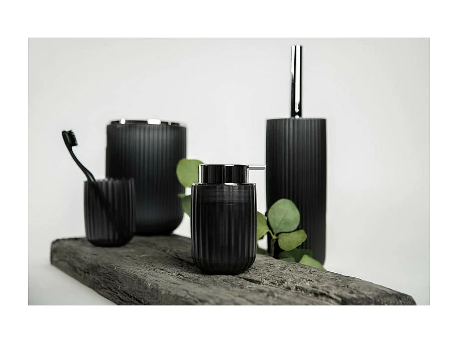 Agropoli vloeibare zeepdispenser met gestructureerd effect - Donkergrijs - 250 ml