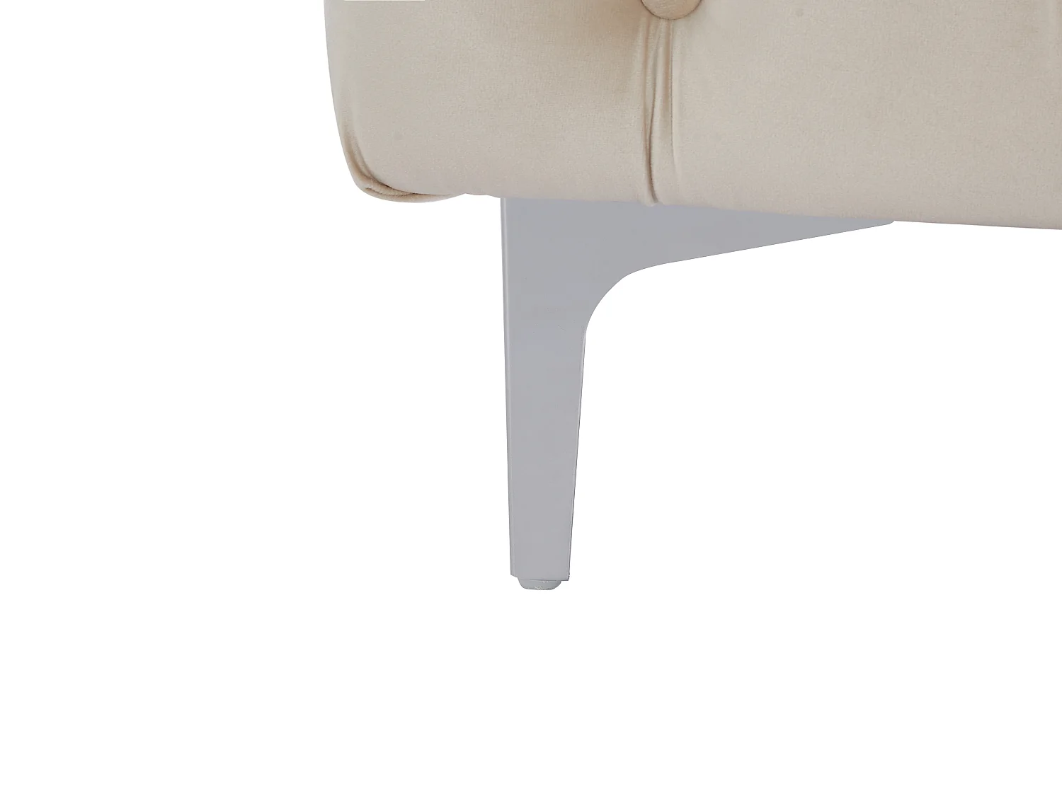 Canapé 3 places, 2 places et fauteuil chesterfield en velours beige EDWINA