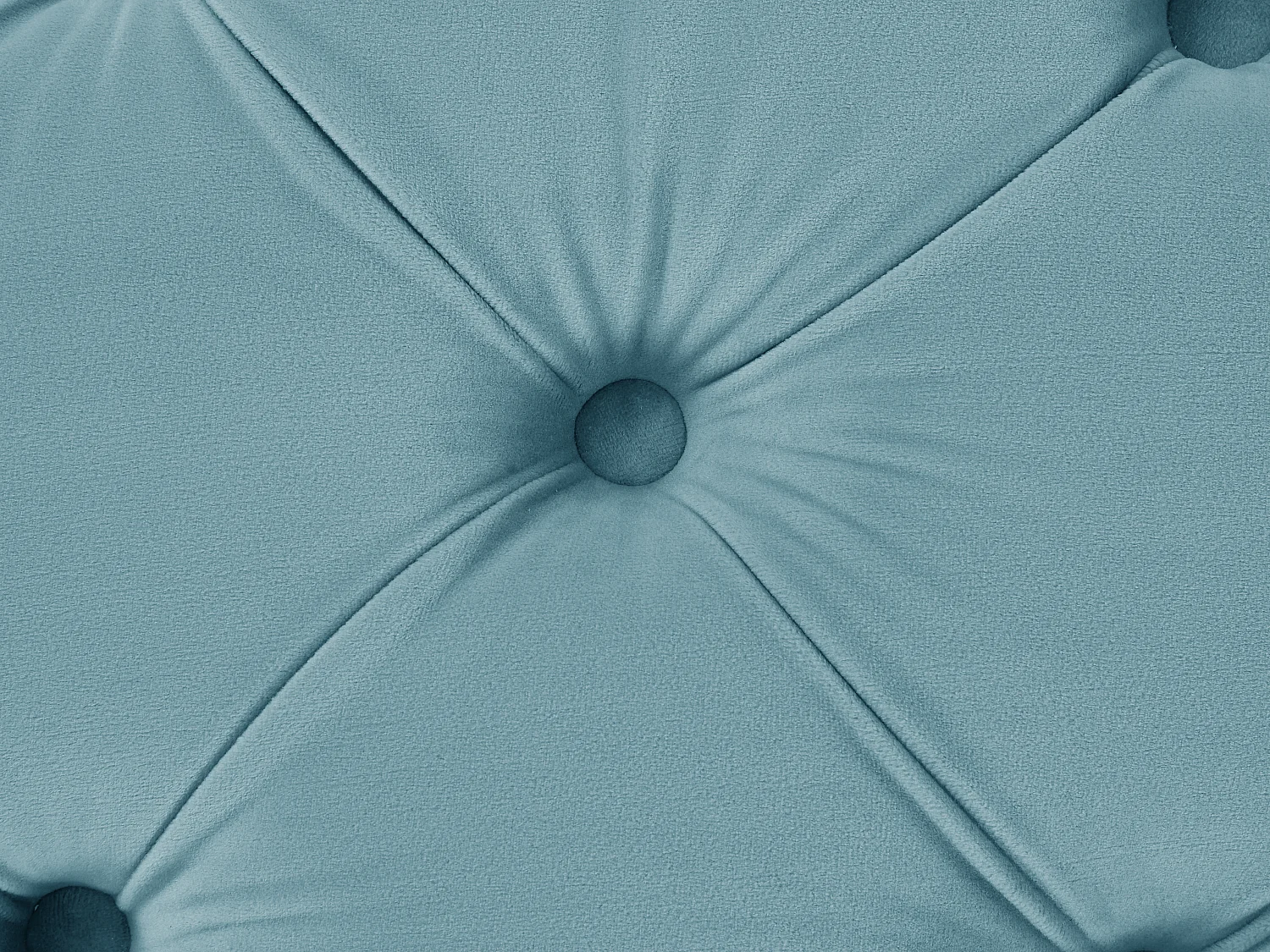 Sofá de 3 plazas, 2 plazas y puf chéster en terciopelo azul pastel EDWINA