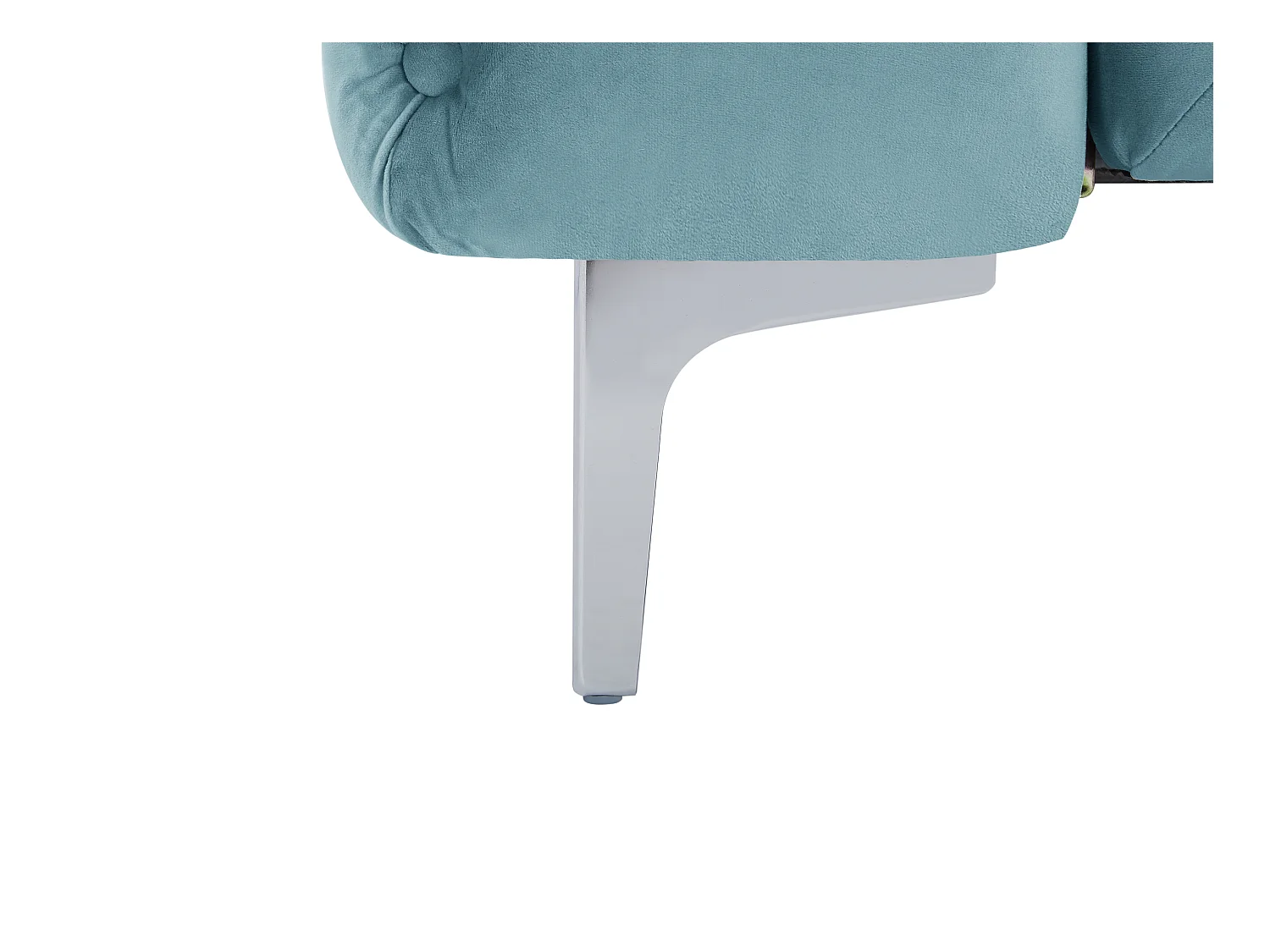 Kanapa 3-osobowa, 2-osobowa i fotel chesterfield z jasnoniebieskiego weluru - EDWINA