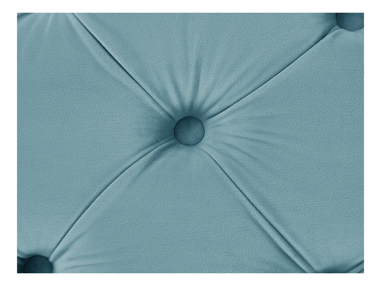 Kanapa 3-osobowa, 2-osobowa i fotel chesterfield z jasnoniebieskiego weluru - EDWINA