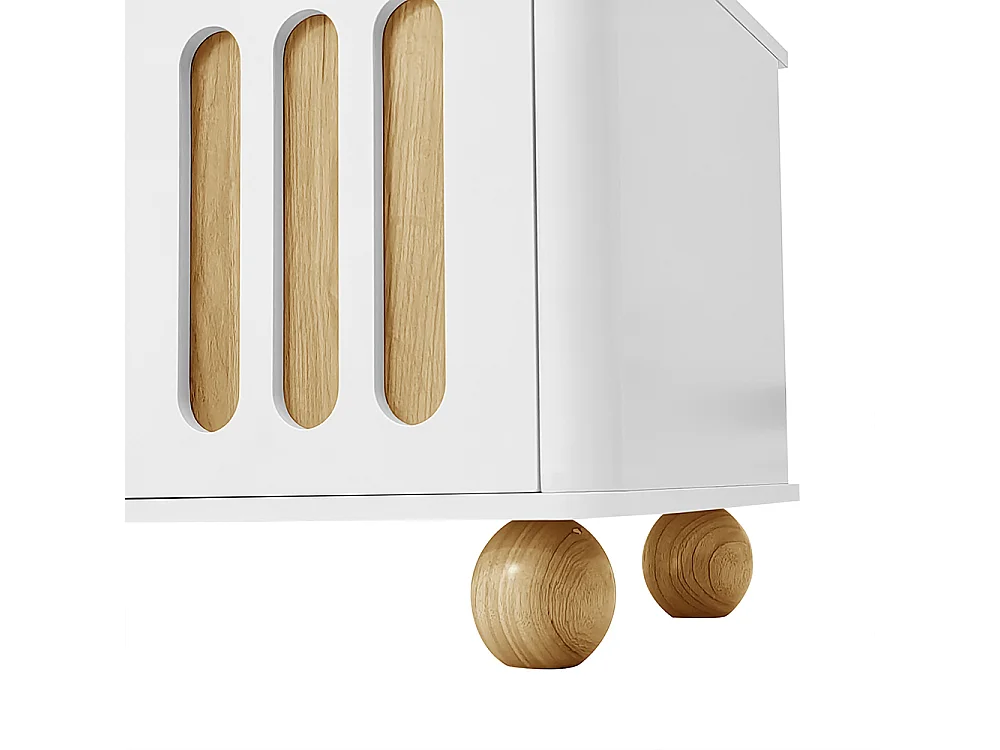 Móvel TV, com 4 portas, 1 gaveta e iluminação LED, 180 x 40 x 47 cm, branco