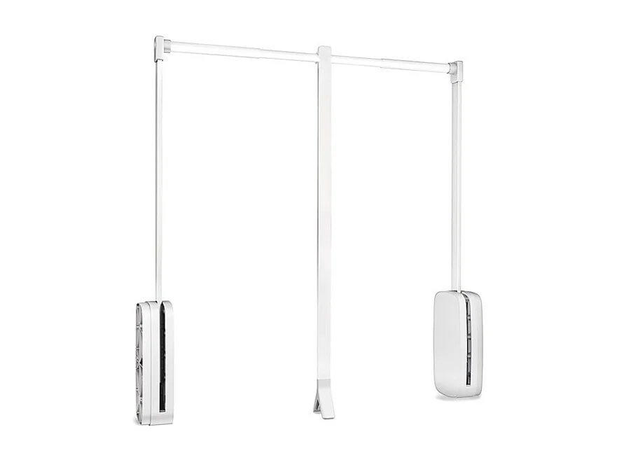 Penderie rabattable blanche pour armoire Sling Largeur télescopique réglable de 45 à 60 cm