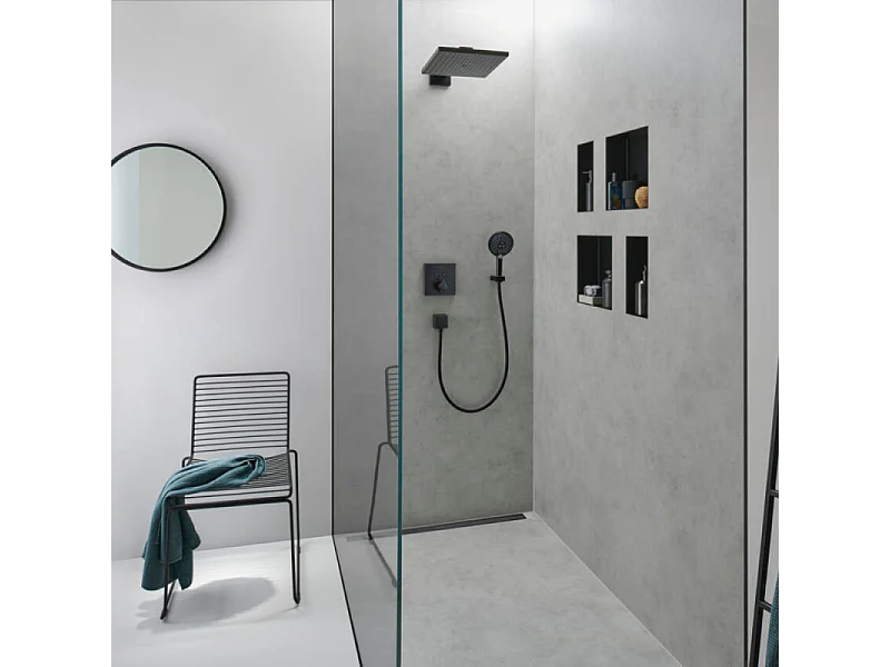 Ensemble robinet douche encastré HANSGROHE noir mat + accessoires