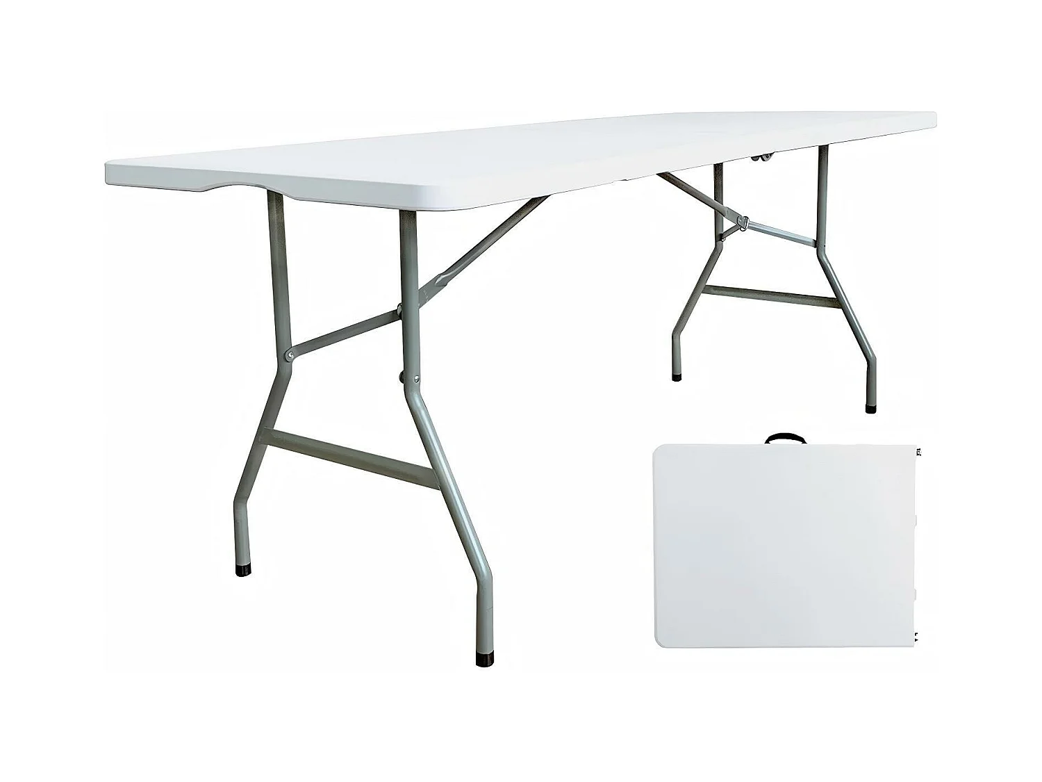 Salle à manger de jardin pliante - table pliante avec poignée de transport - Table de Camping Pliante portable - 180x71x74 cm