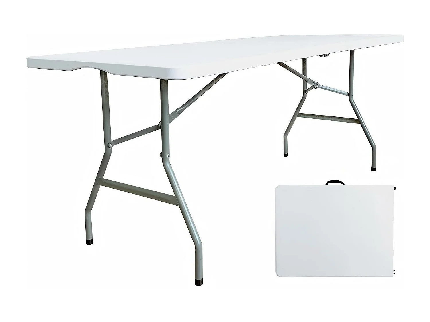 Salle à manger de jardin pliante - table pliante avec poignée de transport - Table de Camping Pliante portable - 180x71x74 cm