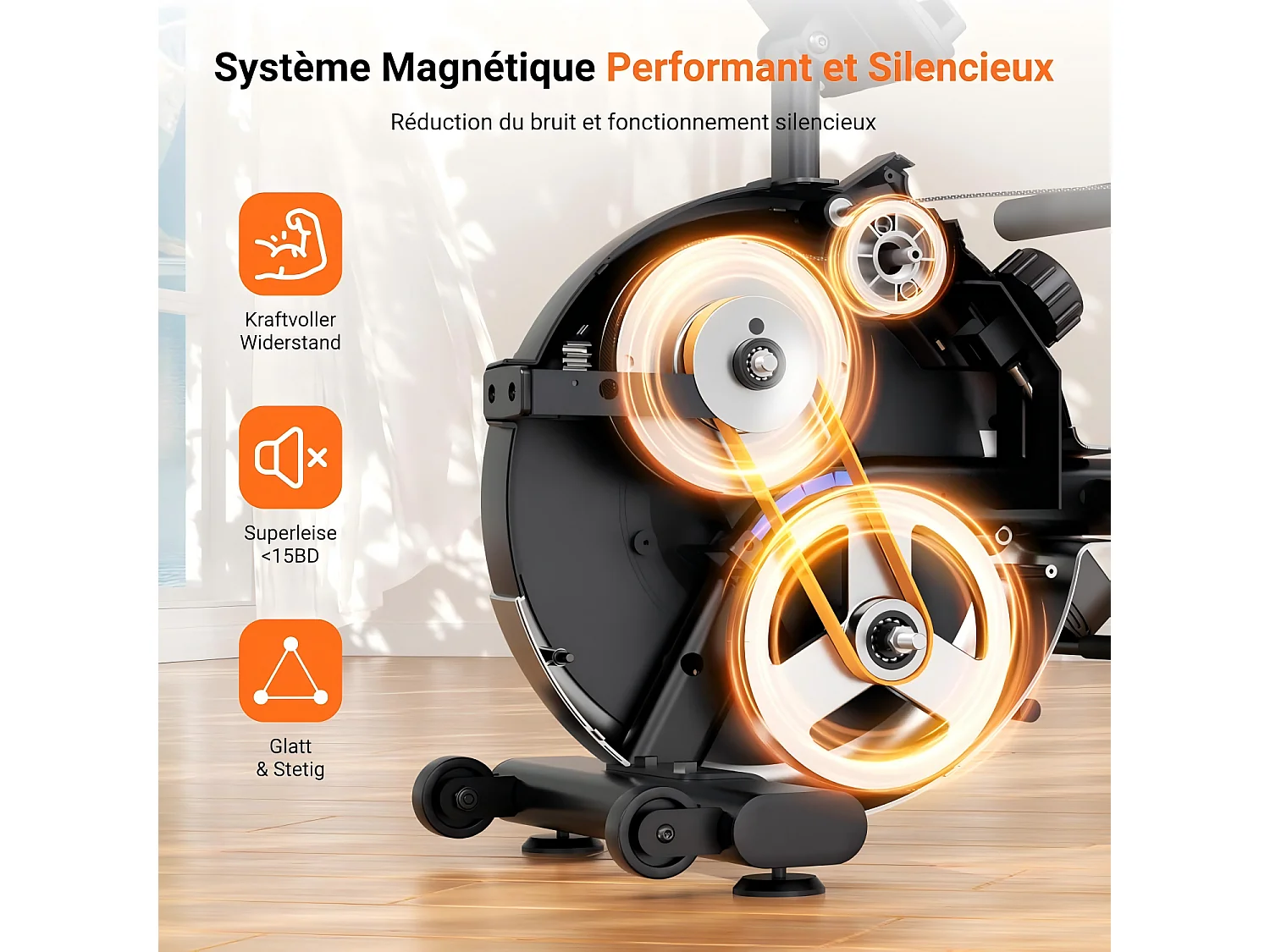 Dripex Magnetic Resistance Rower, con 16 livelli di resistenza, doppio scorrimento, silenzioso e liscio, carico massimo 160 kg