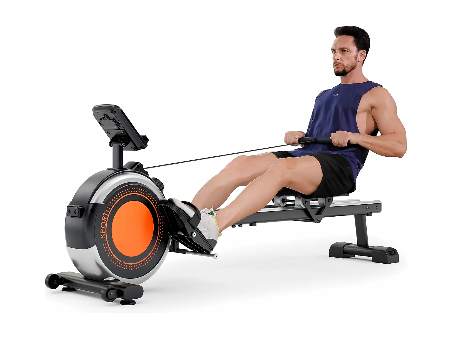 Dripex Magnetic Resistance Rower, con 16 livelli di resistenza, doppio scorrimento, silenzioso e liscio, carico massimo 160 kg