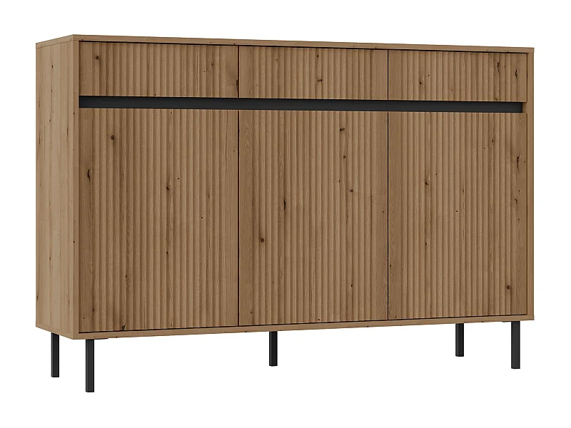 Buffet 3 portes avec 3 tiroirs – 149 cm – chêne evoke - OSAKA