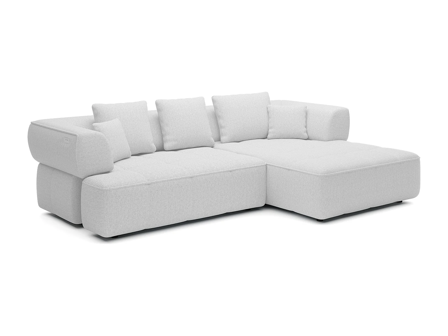 AULA, Avangarde Hoekbank 182x285cm Elektrische diepteverstelling | Links | Wit