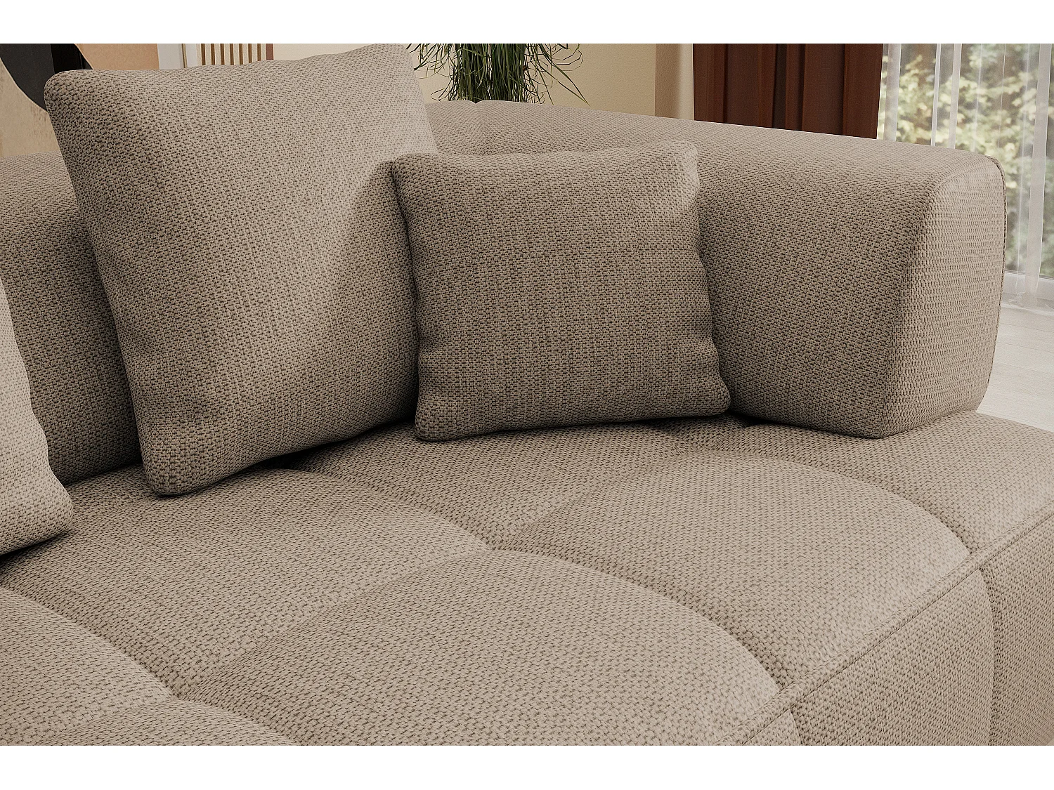 AULA, Avangarde Hoekbank 182x285cm Elektrische diepteverstelling | Rechts | Beige