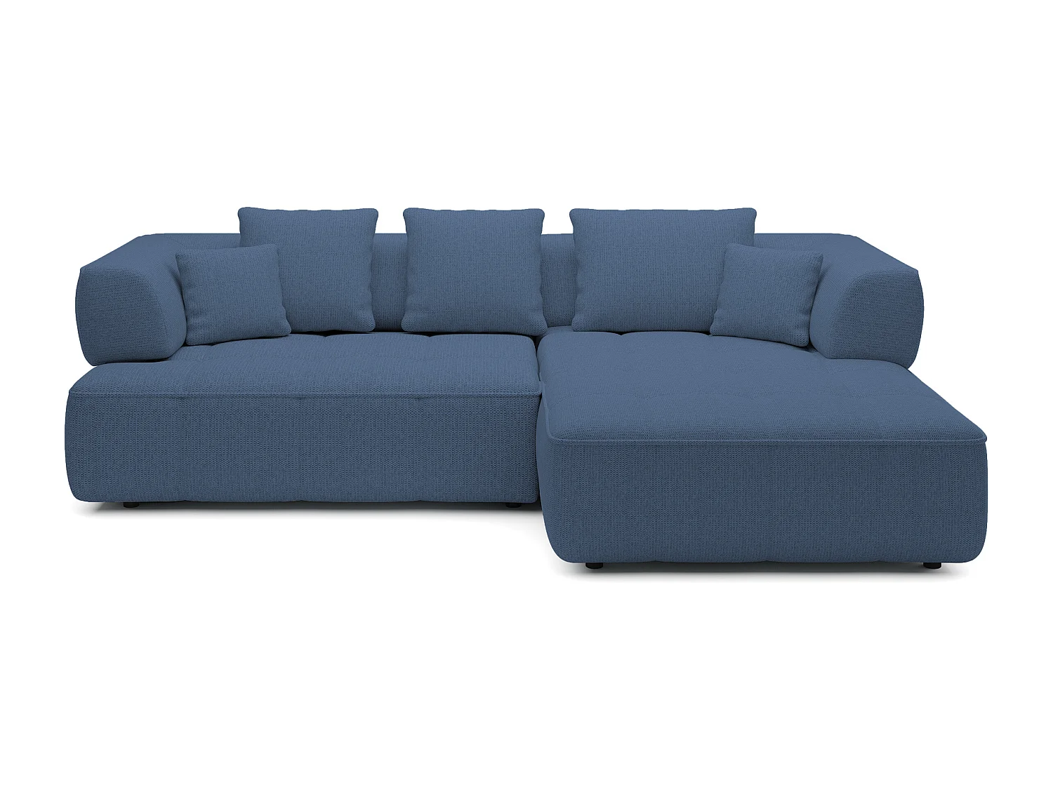 AULA, Avangarde Ecksofa 182x285cm Elektrische Tiefenverstellung | Links | Marineblau