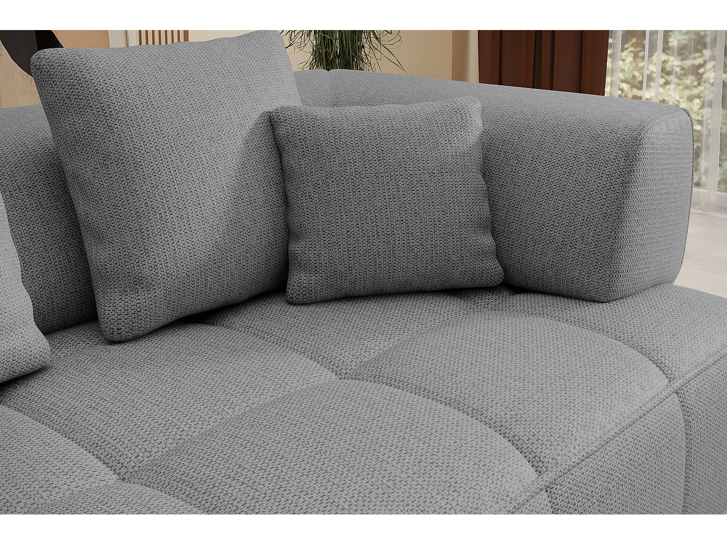 AULA, Avangarde Canapé d'angle 182x285cm Réglage électrique de la profondeur | Gauche | Gris