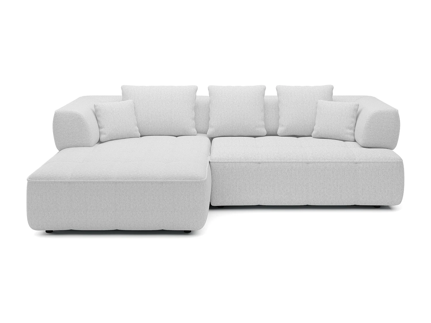 AULA, Avangarde Sofa narożna 182x285cm Elektryczna regulacja głębokości | Prawa | Biała