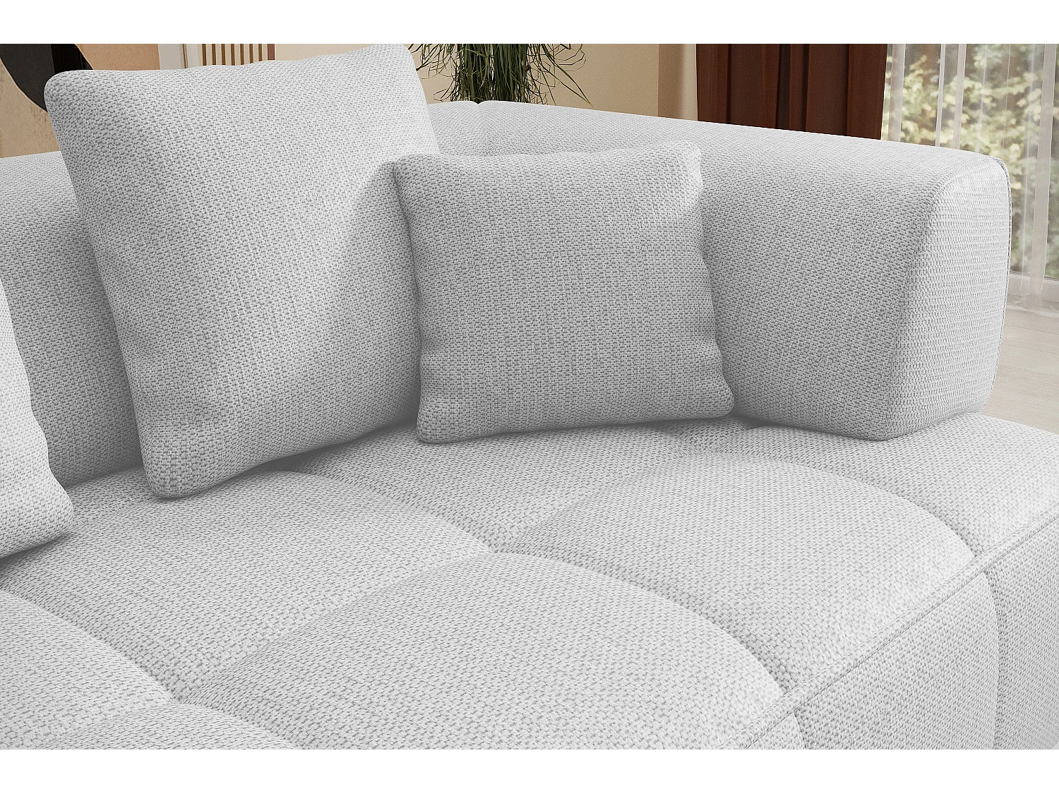 AULA, Avangarde Sofa narożna 182x285cm Elektryczna regulacja głębokości | Prawa | Biała