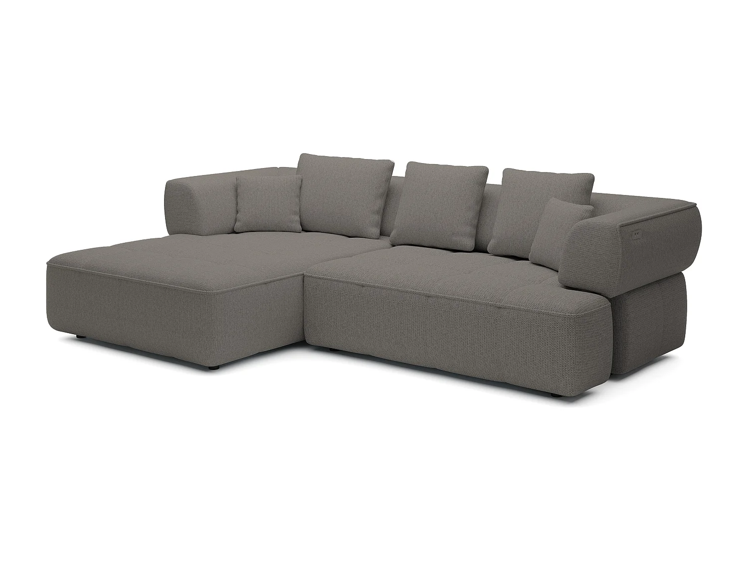 AULA, Avangarde Narożnik 182x285cm Elektryczna regulacja głębokości | Lewy | Grafitowy