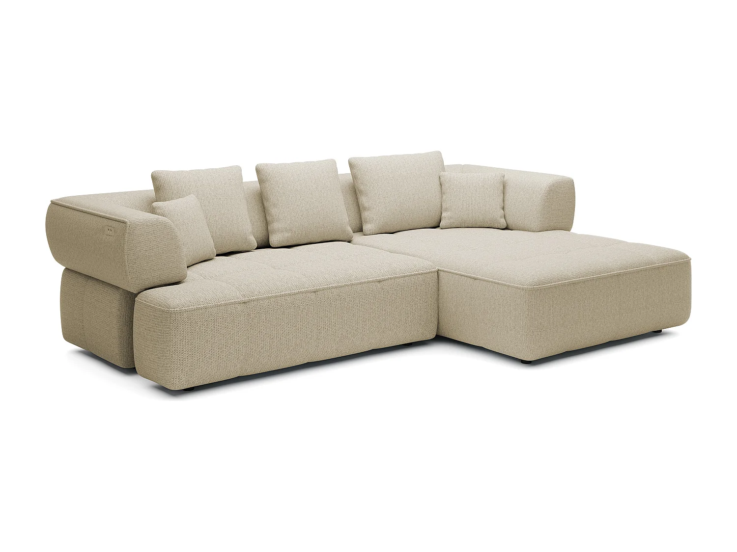 AULA, Avangarde Hoekbank 182x285cm Elektrische diepteverstelling | Links | Licht beige