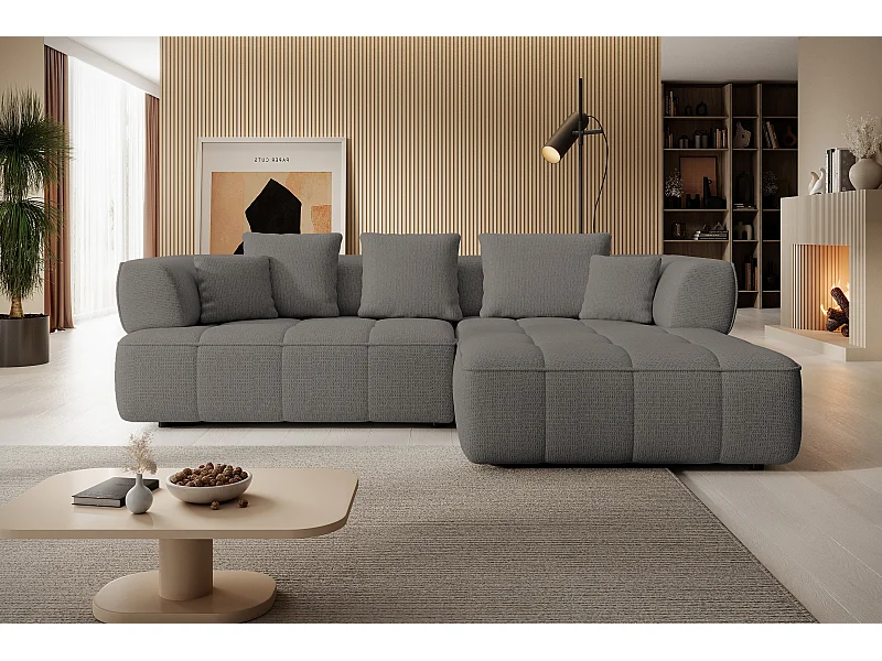 AULA, Avangarde Ecksofa 182x285cm Elektrische Tiefenverstellung | Rechts | Graphit